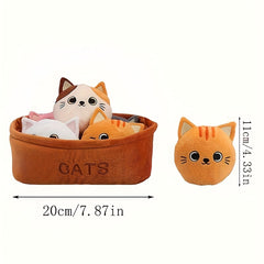 Molutian Plush Animal Basket Soft Stuffed Toys Incl...