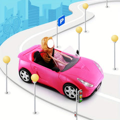 Princess Doll Convertible Car Set with Outfits & Accessories