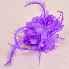 Mesh Flower Head Piece Faux Feather Head Piece Women's Hair Accessories