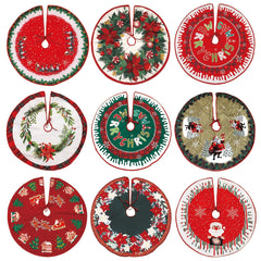 Christmas Print Tree Dress Cartoon Round Elk Christmas Tree Decoration