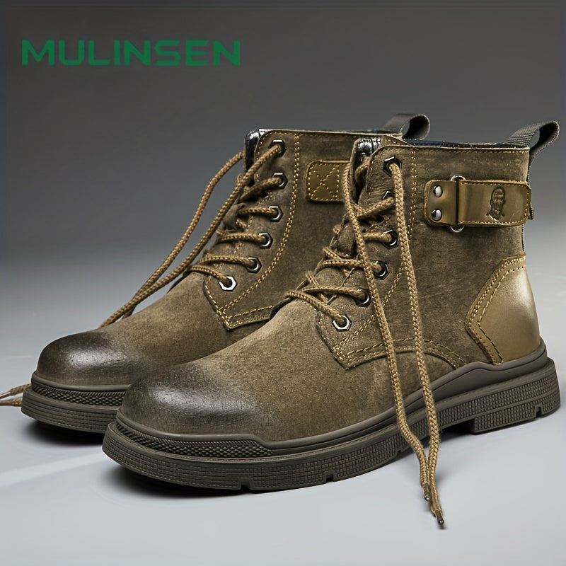 Men's Retro Style Service Boots Casual Walking Shoe