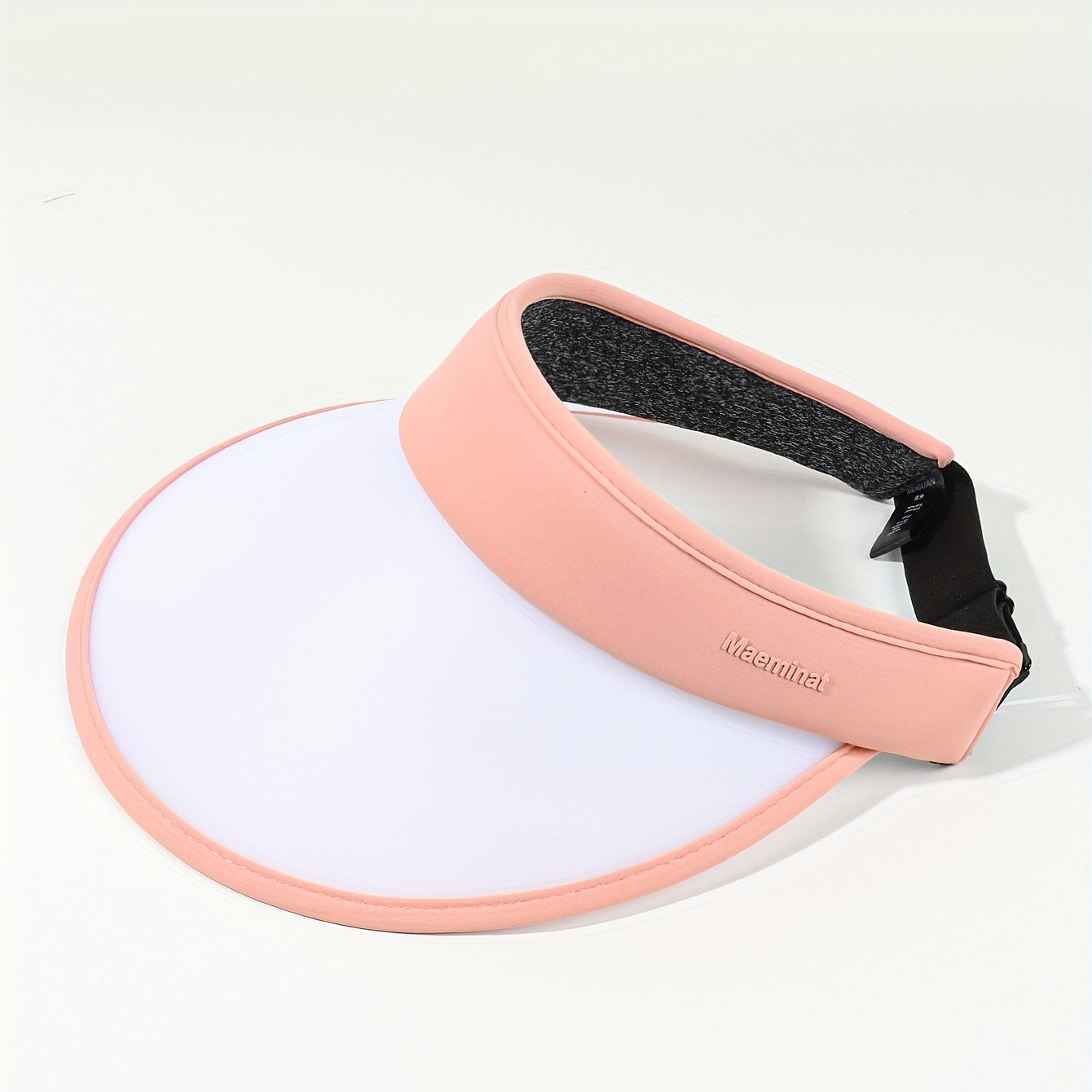 Pink Photochromic Visor Hat Wide Brim Foldable PVC Sun Hat UV Protection