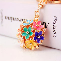 Lucky Clover 5 Leaf Keychain Stylish Bag & Car Accessory