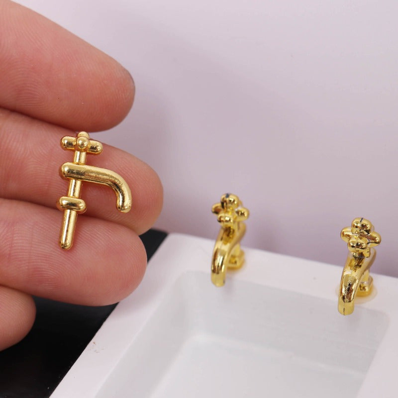 1:12 Mini Faucet Ornament for Dollhouse Decoration