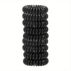 9pcs Girls Hair Tie Head Rope Spiral Colorful Stretchy Hair Ring Solid Hair Rope