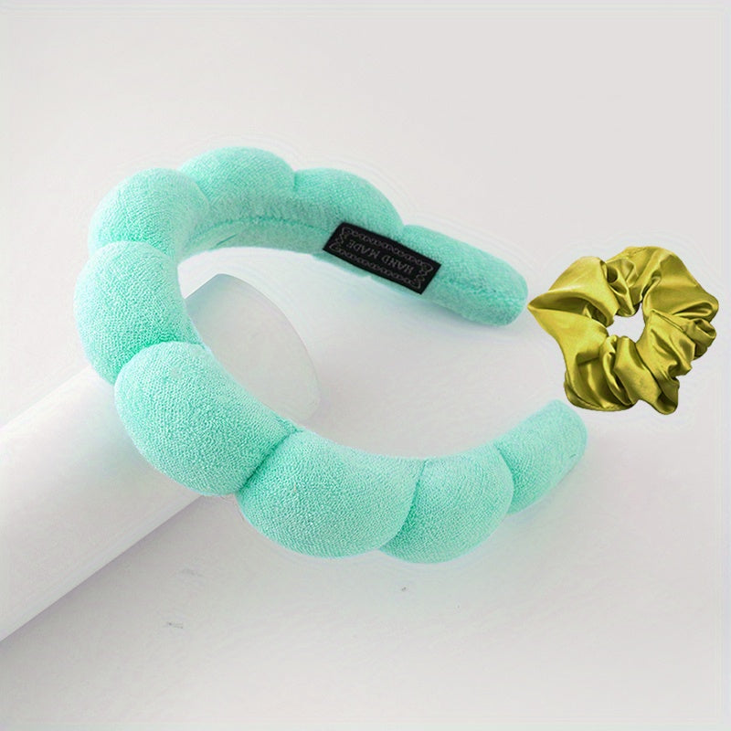 2pcs Velvet Twist Headband Ponytail Hair Rope Female