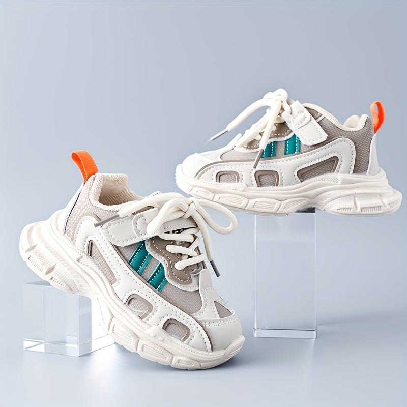 Boys Lightweight Anti-Slip Lace Up Sneakers for Outdoor Activities