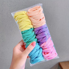 100pcs Soft Hair Rope Elastic Ponytail Holder Hair Accessory