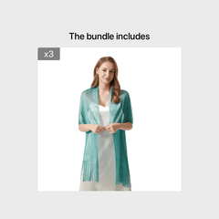 Women's Party Shawls with Golden and Silver Thread - Warm Scarf