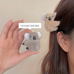 Koala Charm Hair Claw Plush Barrette Animal Hair Jaw Clip