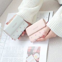 Flower Pattern Coin Purse Card Wallet Women's Clutch Bag