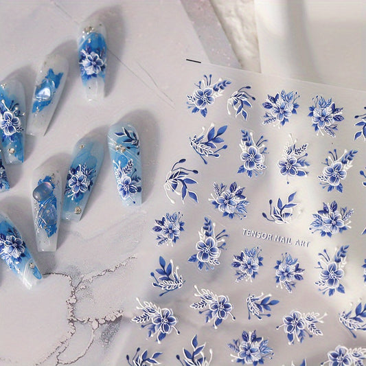 5D Embossed Flower Nail Stickers for Acrylic Nails - Easy Nail Art