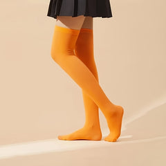 4 Pairs Thin Over The Knee Socks Stretchy Stockings Women's Stockings