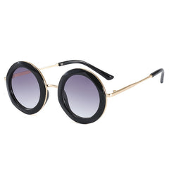 Boy's Round Frame Sunglasses Metal Frames UV 400
