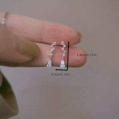 Zircon Stud Earrings 14K Plated Daily Wear Jewelry