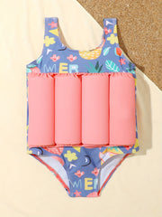 Cartoon Print Swimsuit for Baby Boys & Toddlers Unisex