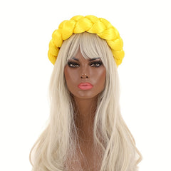 Satin Braided Big Headband Elastic Hair Band