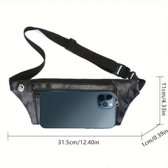 Men's Retro PU Leather Waist Bag Outdoor Sports Chest Bag