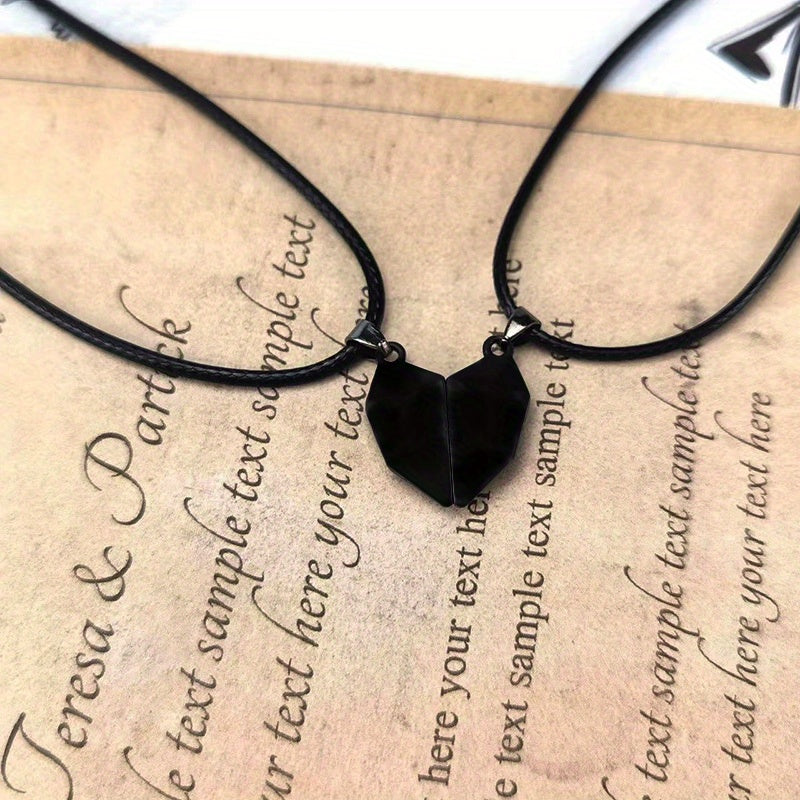 Magnet Heart Necklace Niche Gift Chain Men Women