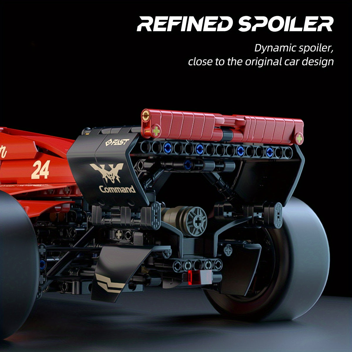 1900 Red Sports Car Model Kit Collector's Vehicle