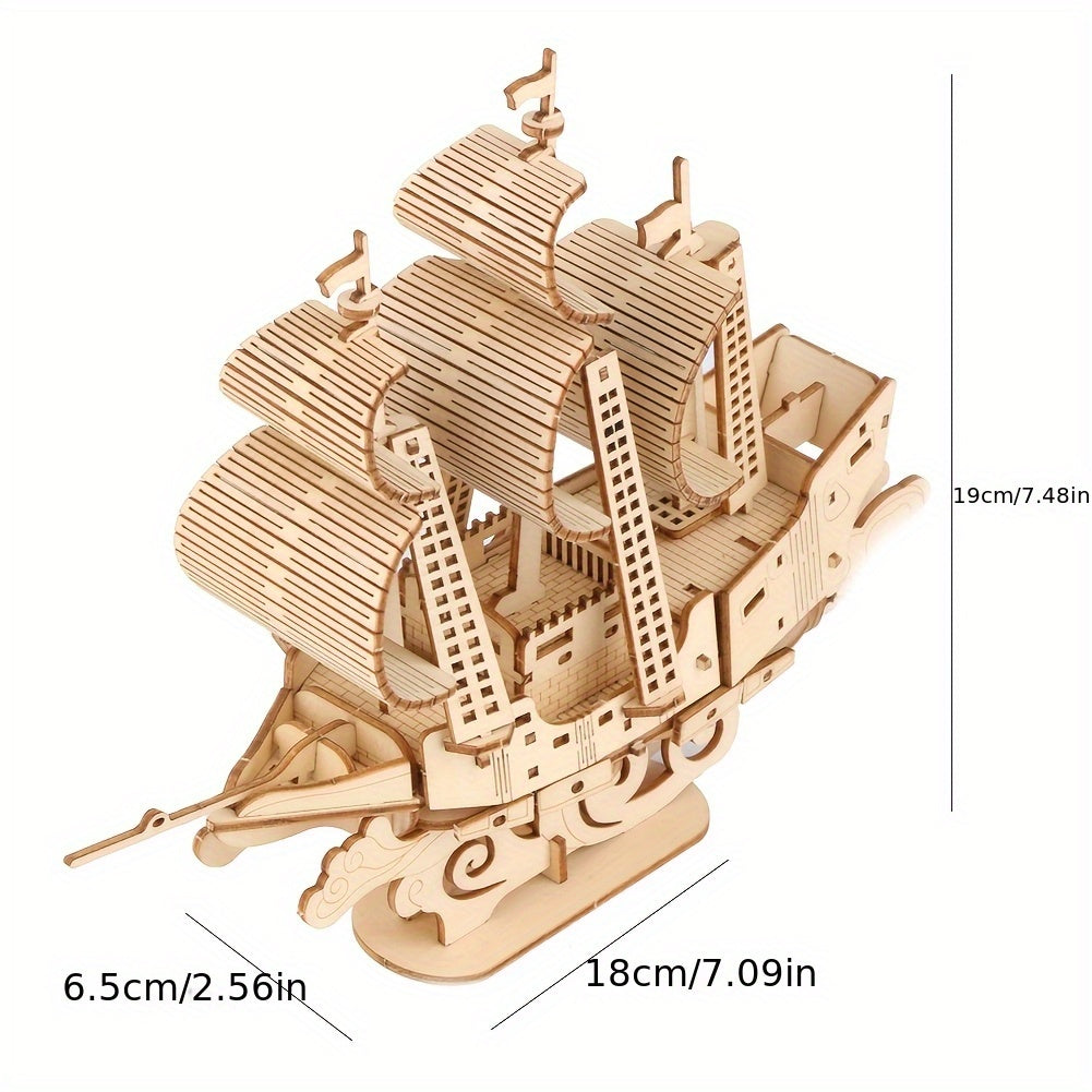 3D Wooden Puzzle Kit Home Decoration Unique Gift Birthdays Christmas Bedroom