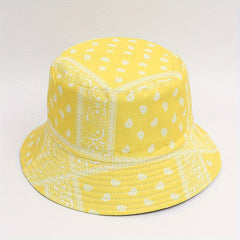 Reversible Paisley Print Bucket Hat