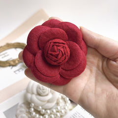 Pure Camellia Brooch Big Flower Brooch Men's Women's Suit Accessories