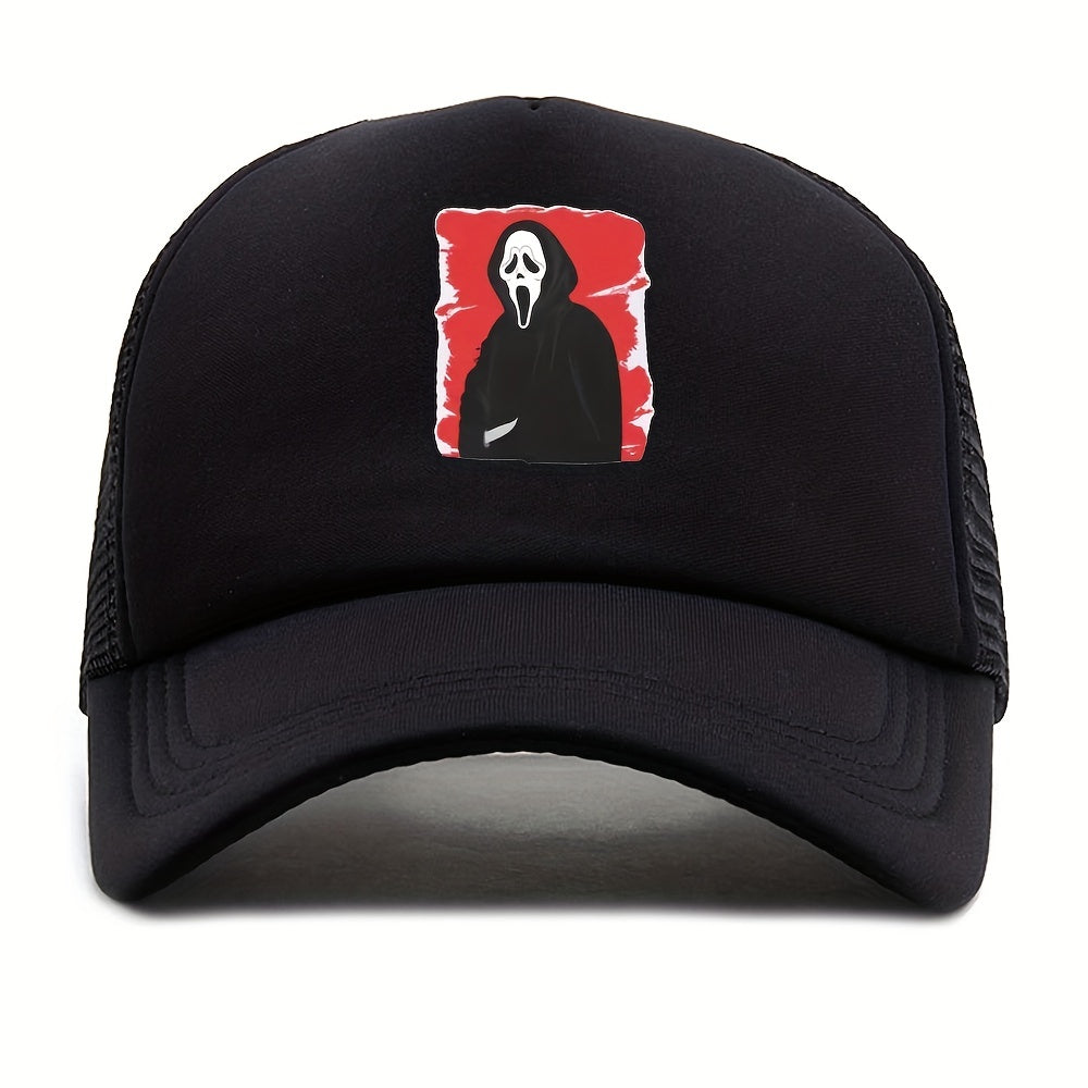 Unisex Sunshade Breathable Baseball Cap Ghost Pattern Outdoor Sport