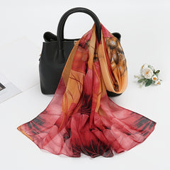 Floral Pattern Scarf Shawl Sunscreen Shawls Lightweight Print Scarfs Women