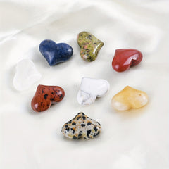 Heart Crystals Shaped Healing Crystal Palm Set Bulk