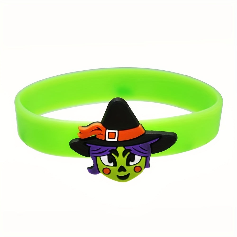Halloween Silicone Bracelet Cartoon Waterproof Stretch Soft Rubber