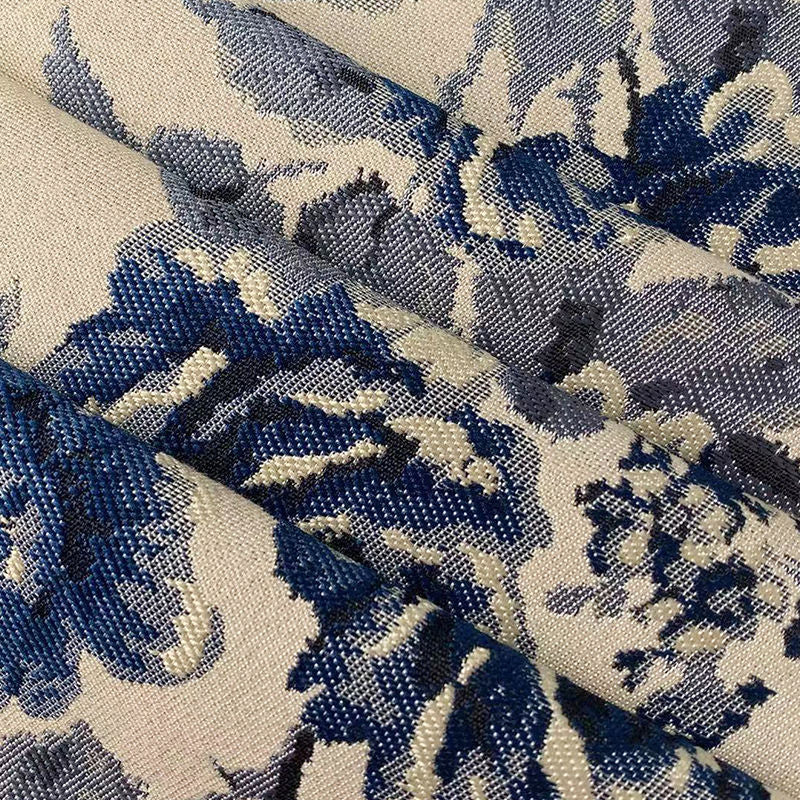 Chinese Ink Flower Tea Floral Table Cloth and Runner