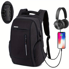 Casual Backpack with USB Charging Port Computer Bag