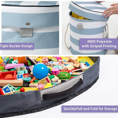 Building Bricks Toy Storage Organizer and Play Mat