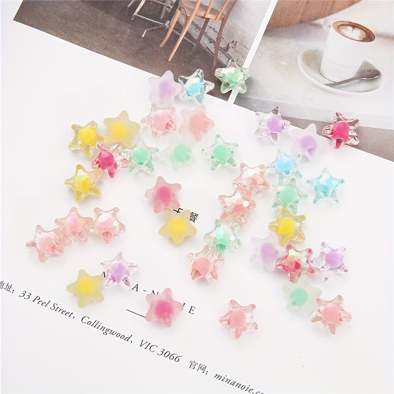 80pcs 1.0 43 Acrylic Mixed Five-pointed Star Beads DIY Jewelry