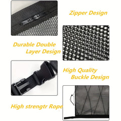 Car Ceiling Cargo Mesh Bag Long Distance Camping SUV Storage Bag Tent Quilt