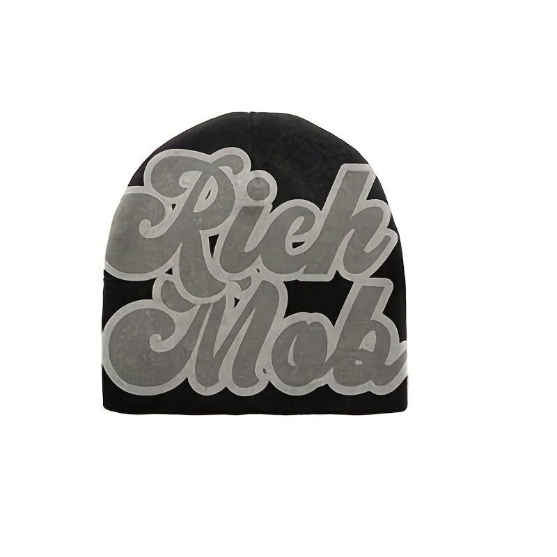Letter Rich Jacquard Y2K Beanie Candy Hip Hop Knit Hat Warm