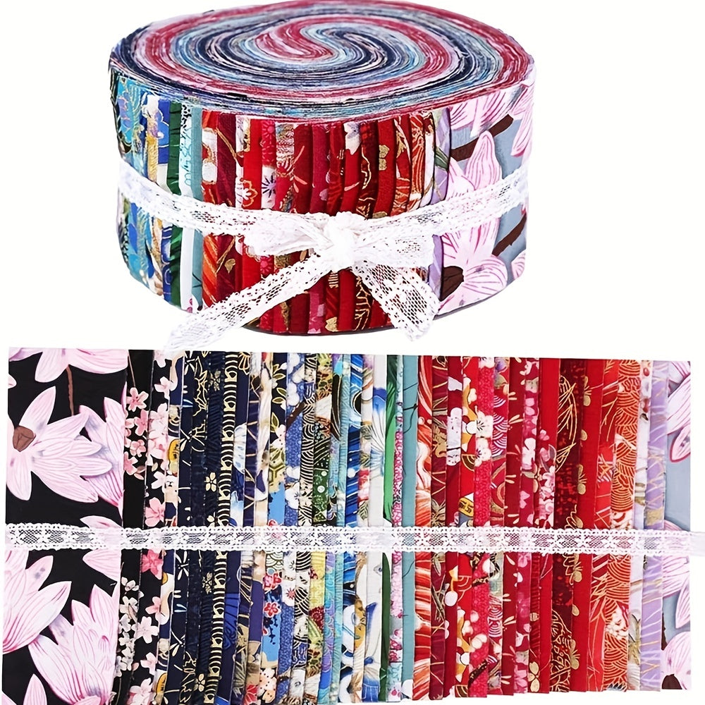 40pcs Jelly Rolls Quilting Fabric Bundle Craft Cotton Quilting Fabric