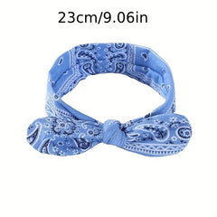 Boho Style Rabbit Ear Knot Elastic Headband Hair Accessory