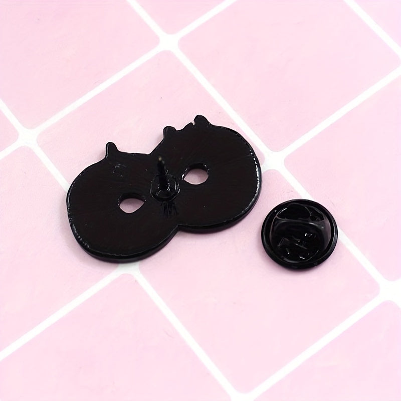 ALWAYS HUNGRY Pink Donut Cartoon Brooch