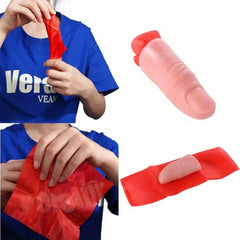 Magic Disappearing Finger Trick Scarf Red