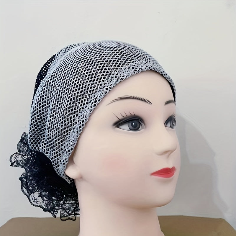 Lace Turban Cap Beanie Ramadan Head Wrap Lightweight Inner Hijab Hats