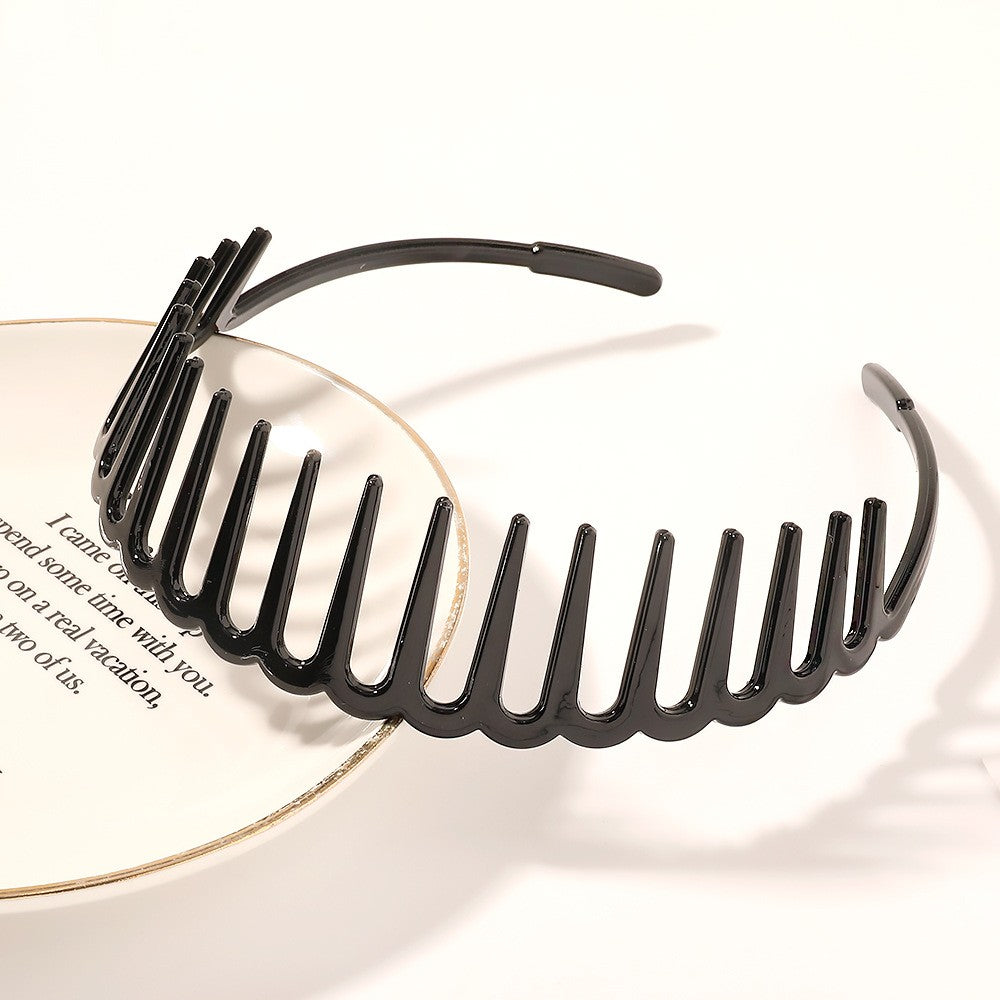 Non Slip Brown Toothed Headband Hair Comb Hairband