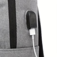 Casual Laptop Backpack USB Charging Port Business Travel Bag