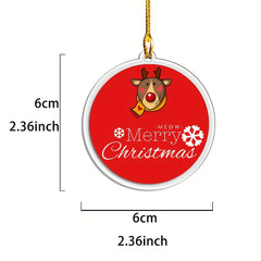 7pcs Christmas Acrylic Hanging Decorations Set - Car Ornaments