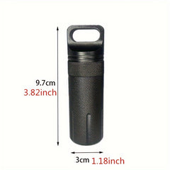 Portable Waterproof Aluminum Alloy Pill Case Sealed Medicine Bottle