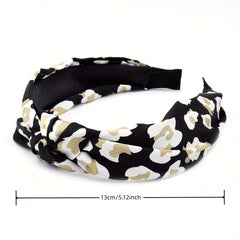 Leopard Pattern Dyeing Fabric Headband Bohemian Style Hair Accessory