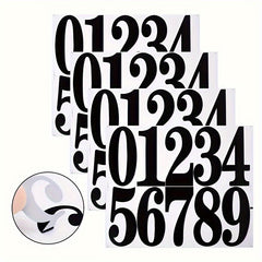 4pcs Large Waterproof Number Stickers Label Numbers