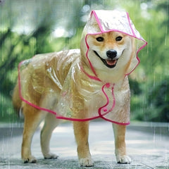 Transparent Pet Raincoat Outdoor Pet Supplies Puppy Hooded Raincoat