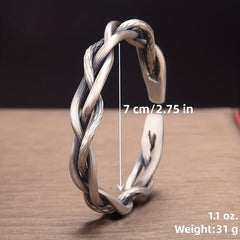 Vintage Hollow Wavy Bangle Twist Bracelet Jewelry